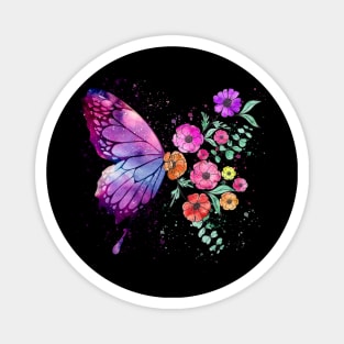 Galaxy Floral Butterfly Magnet